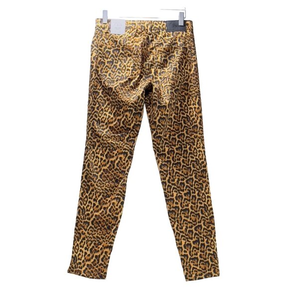 ZARA Women's Mid Rise Skinny Leopard Print Jeans Cotton Poly Stretch Size 4 - Picture 5 of 11